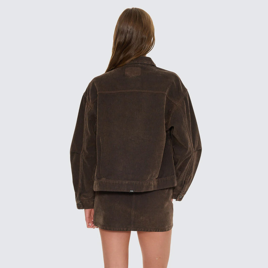 THRILLS Women's Bailey Flocked Jacket - Dark Chocolate
