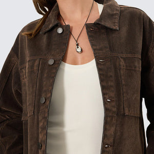 THRILLS Women's Bailey Flocked Jacket - Dark Chocolate