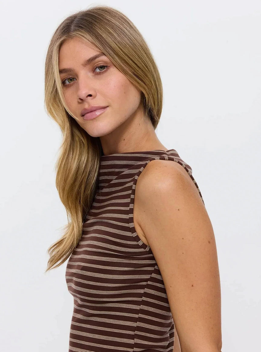 THRILLS Women's Best Of Luck Tank - Cocoa Stripe