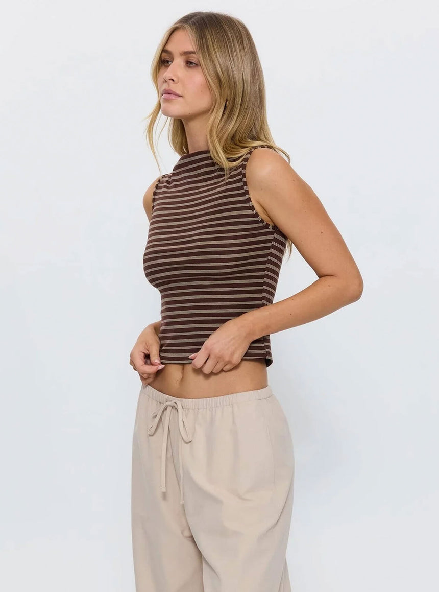 THRILLS Women's Best Of Luck Tank - Cocoa Stripe