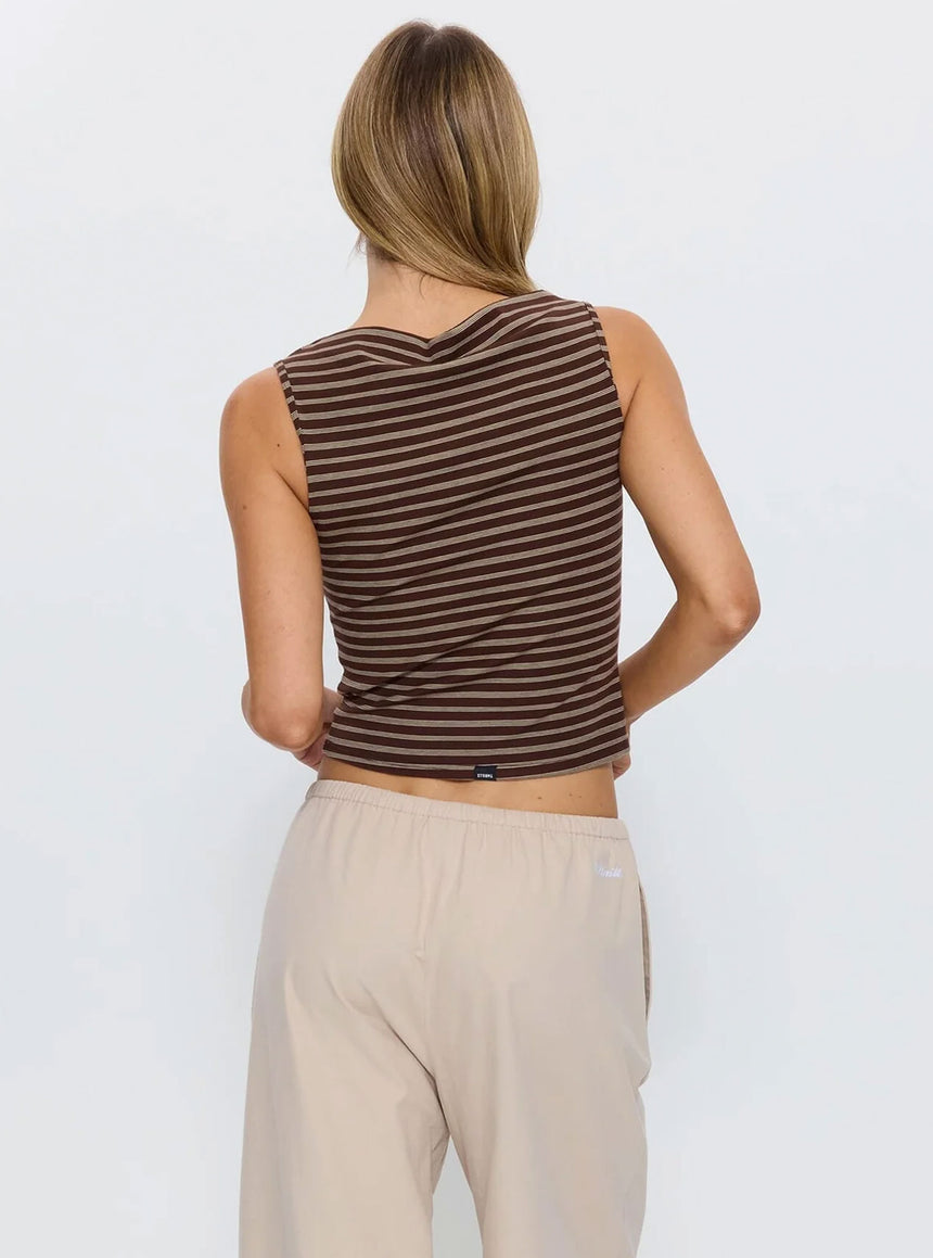 THRILLS Women's Best Of Luck Tank - Cocoa Stripe