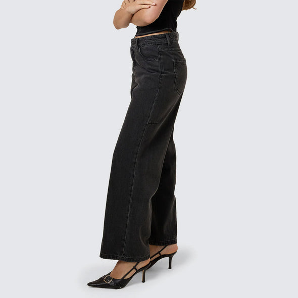 THRILLS Women's Billie Low Jean - Ash Black