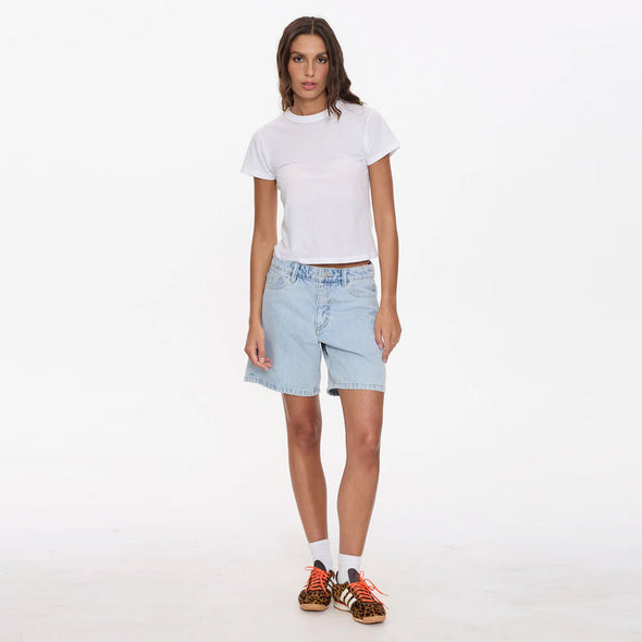 THRILLS Women's Billie Low Rise Baggy Embroidered Short - Serenity Blue