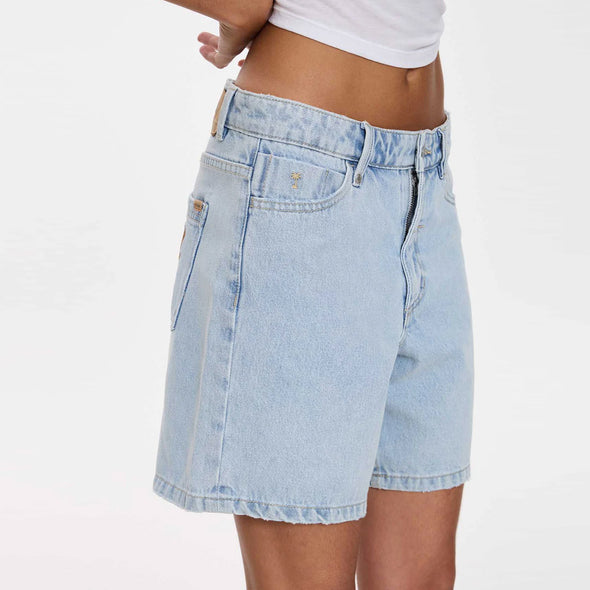 THRILLS Women's Billie Low Rise Baggy Embroidered Short - Serenity Blue