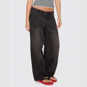THRILLS Women's Billie Low Rise Baggy Jean - Licorice