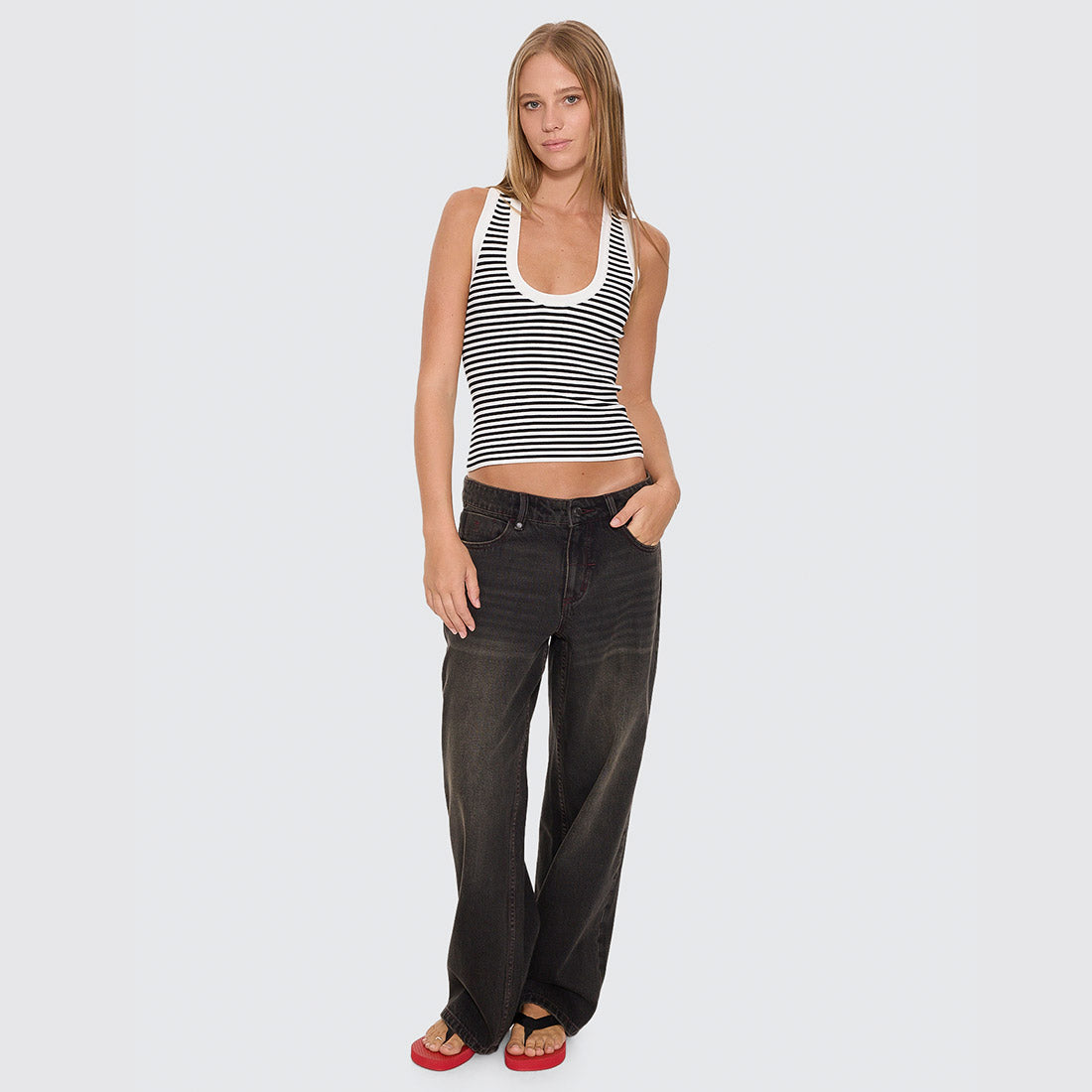 THRILLS Women's Billie Low Rise Baggy Jean - Licorice