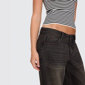 THRILLS Women's Billie Low Rise Baggy Jean - Licorice
