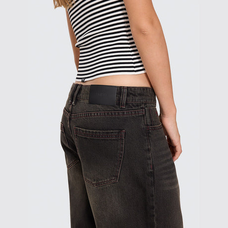 THRILLS Women's Billie Low Rise Baggy Jean - Licorice