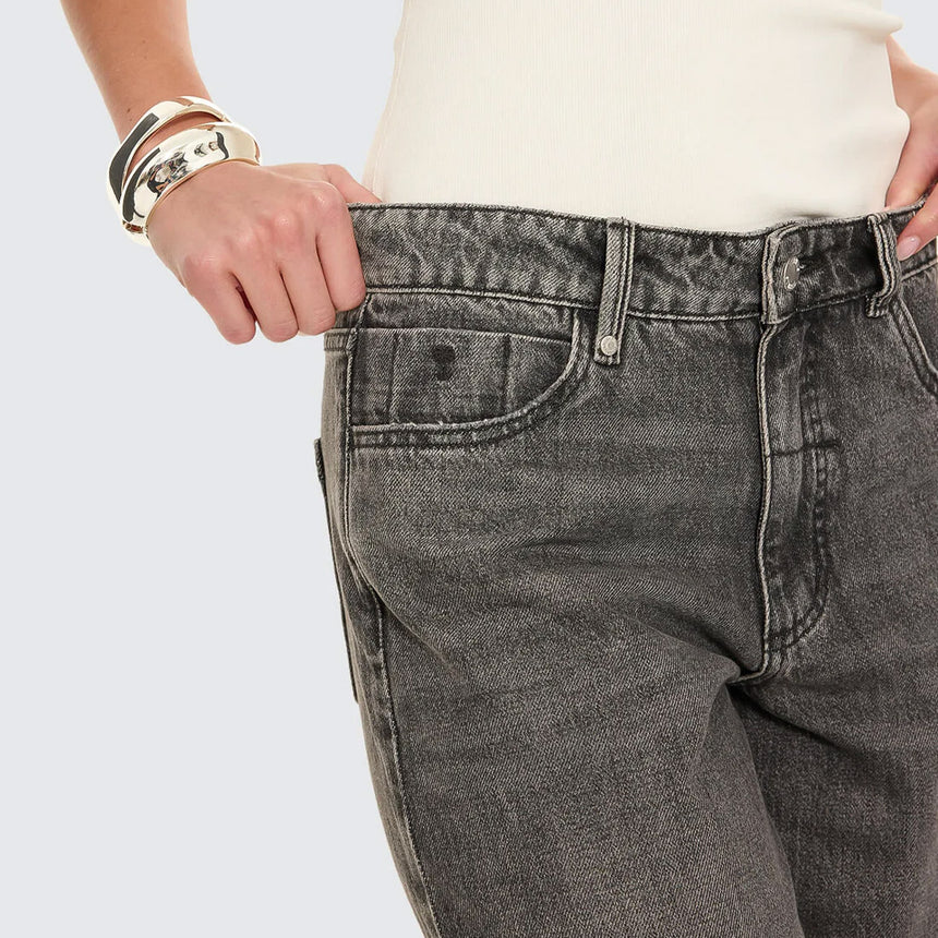 THRILLS Women's Billie Low Rise Baggy Jean - Nighthawk Grey