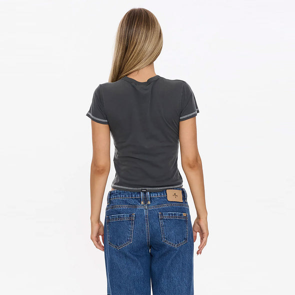 THRILLS Women's Burning Hearts Boy Tee - Merch Black