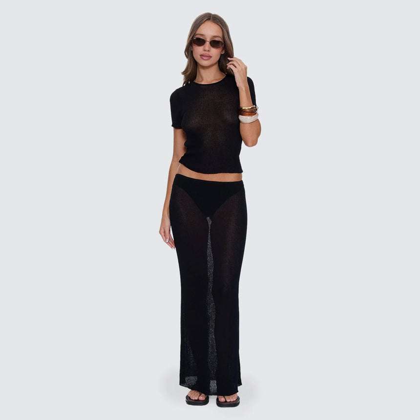 THRILLS Women's Dissolve My Mind Knit Top - Black