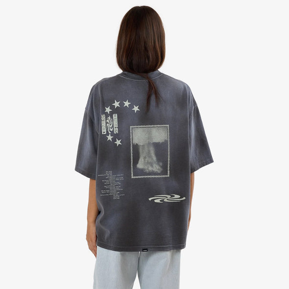 THRILLS Women's Firestarter Oversized Tee - Merch Black Fade