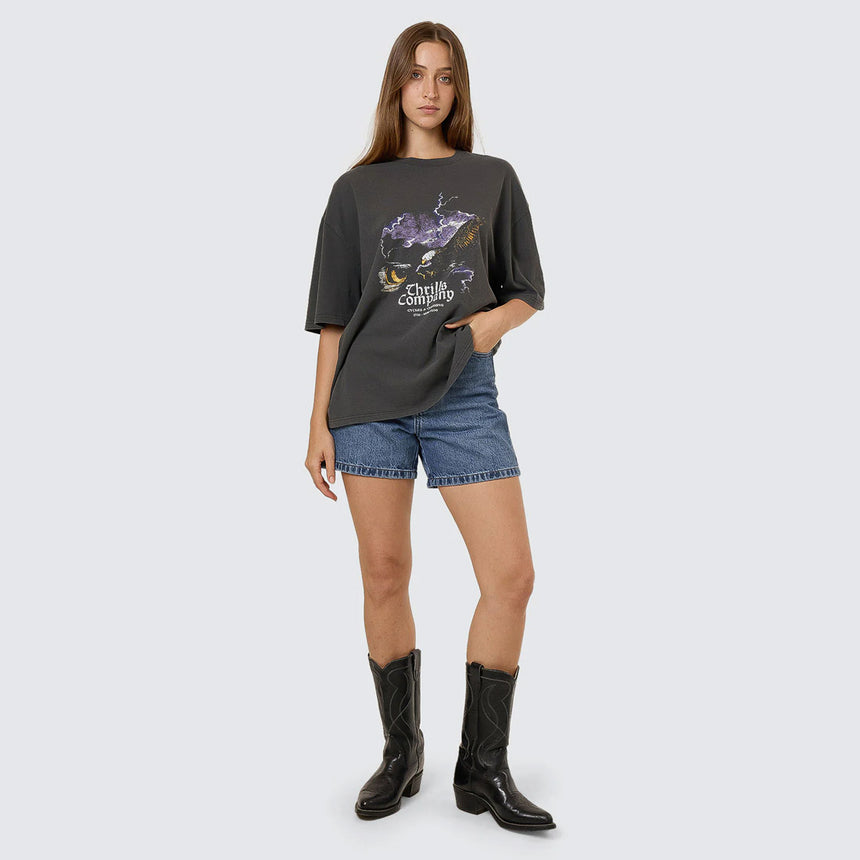 THRILLS Women's Flight Risk Oversized Tee - Merch Black