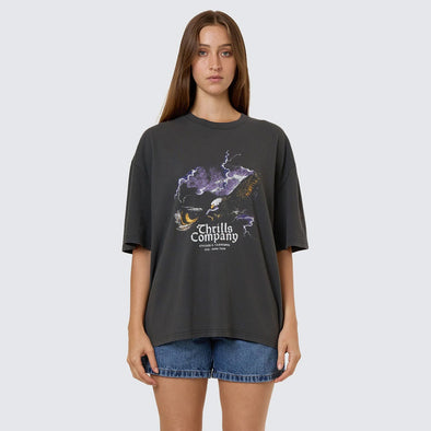 THRILLS Women's Flight Risk Oversized Tee - Merch Black