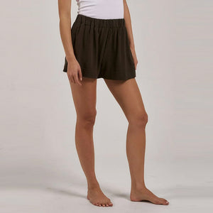 THRILLS Women's Hemp Mid Rise Shorts - Tarmac