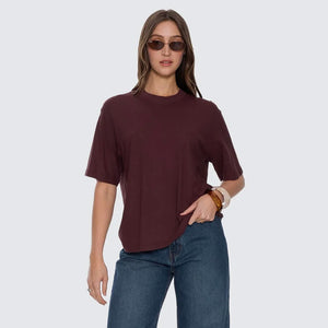 THRILLS Women's Hemp Square Tee - Bitter Chocolate