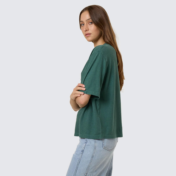 THRILLS Women's Hemp Square Tee - Sea Pine