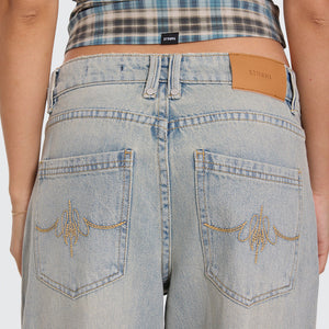 THRILLS Women's High Noon Billie Low Rise Baggy Jean - Light Granite Blue