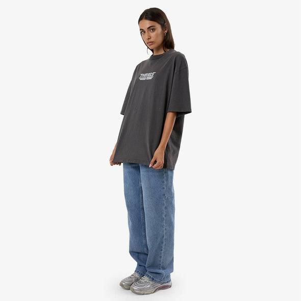 THRILLS Women's High Shine Oversized Tee - Merch Black