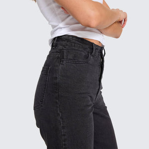 THRILLS Women's Holly High Rise Stretch Wide Jean - Aged Black