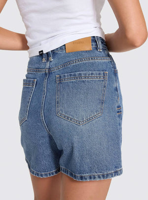THRILLS Women's Koko High Rise Short - Darker Dust Blue