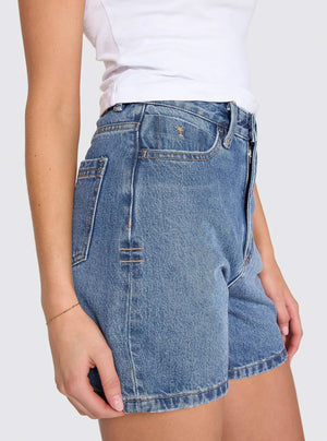 THRILLS Women's Koko High Rise Short - Darker Dust Blue