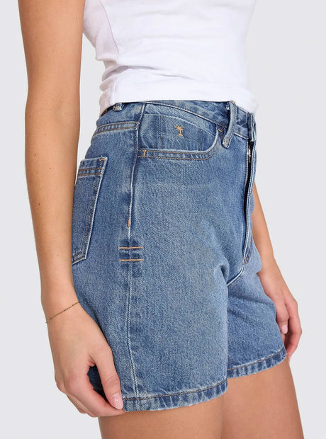 THRILLS Women's Koko High Rise Short - Darker Dust Blue