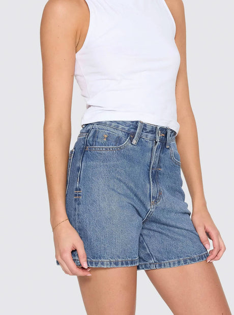 THRILLS Women's Koko High Rise Short - Darker Dust Blue