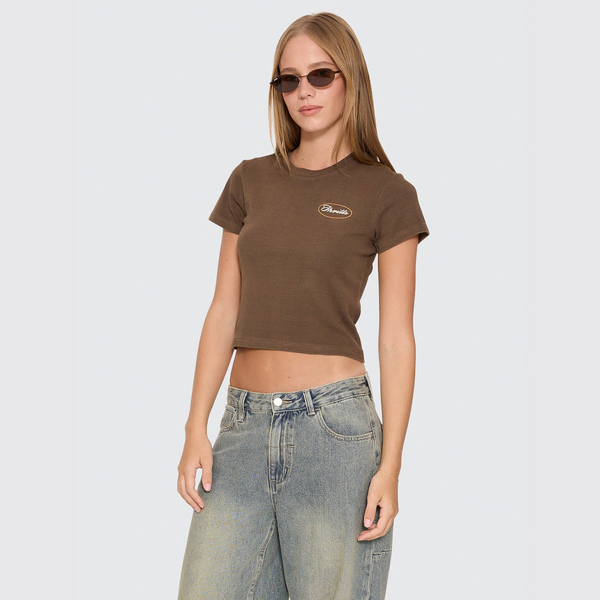 THRILLS Women's Last Stop Mini Tee - Cocoa