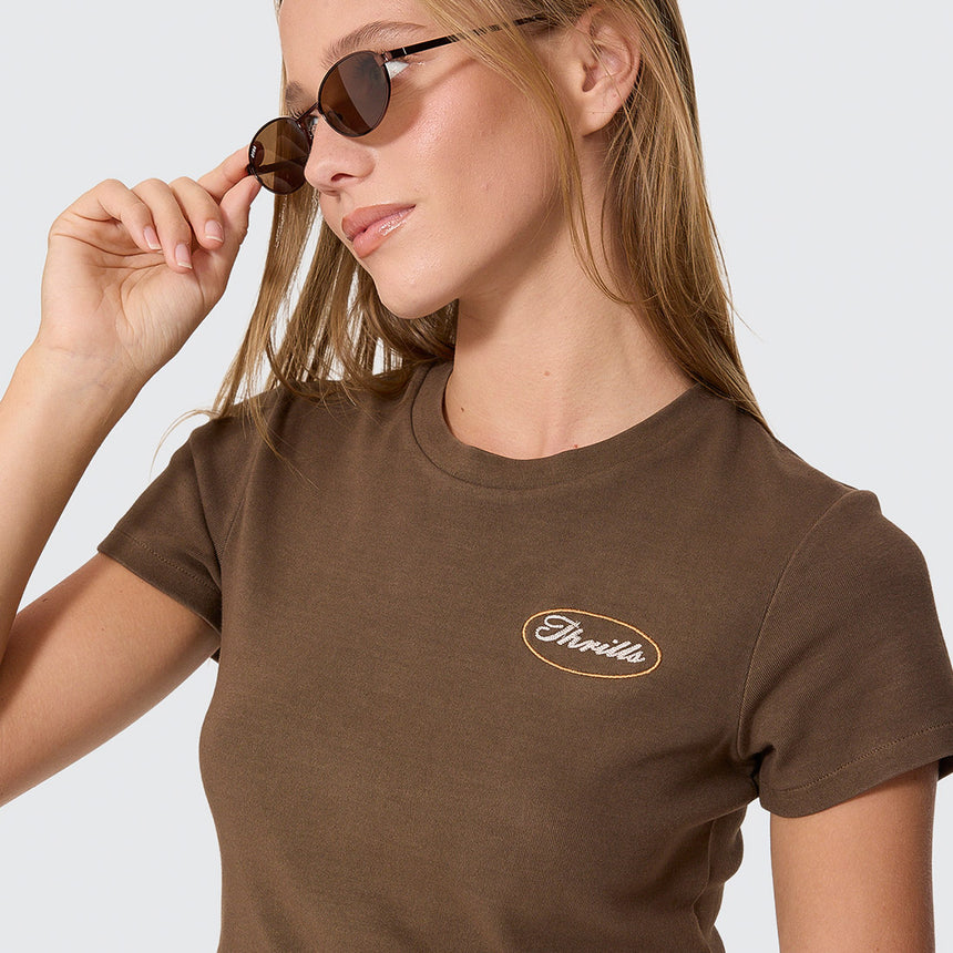 THRILLS Women's Last Stop Mini Tee - Cocoa