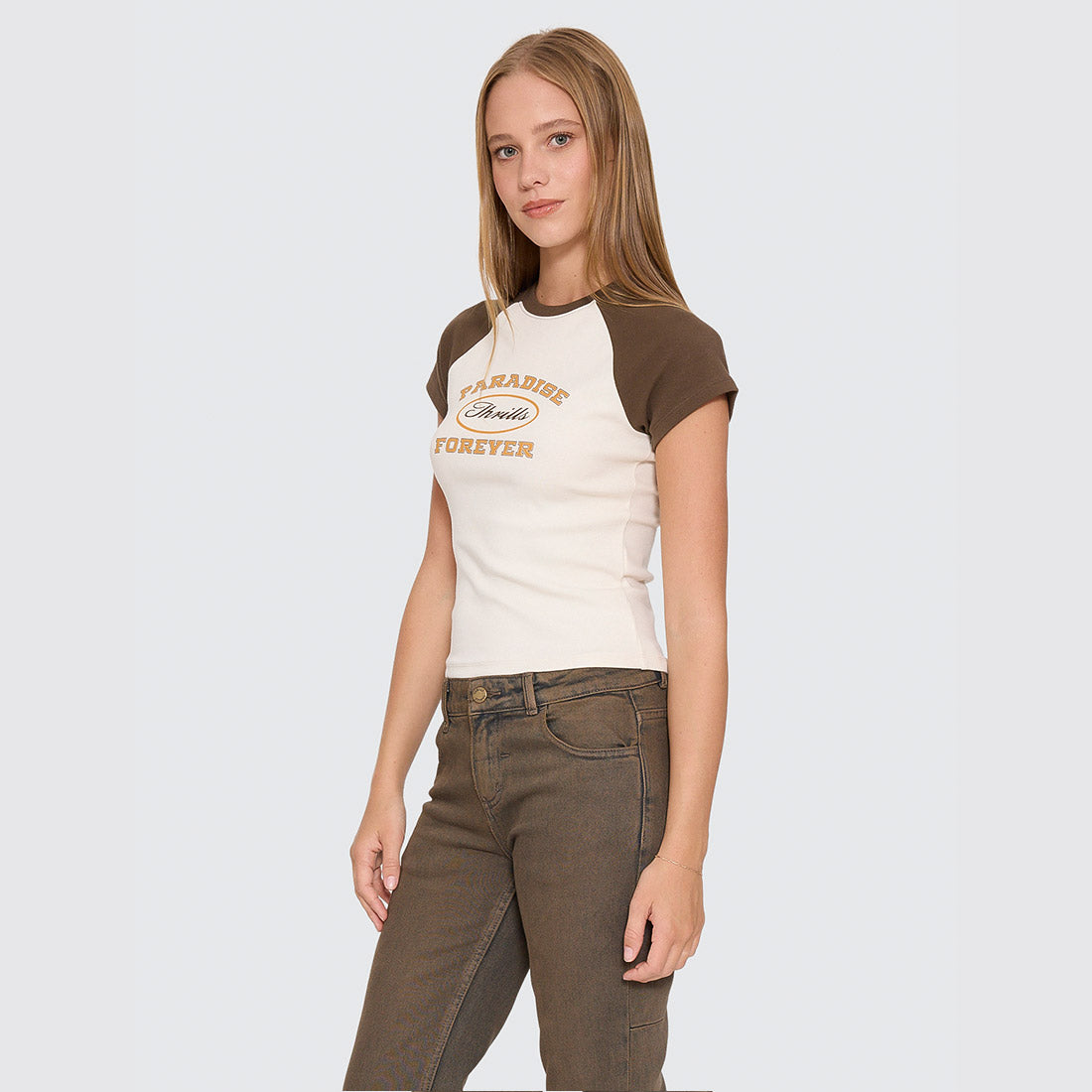 THRILLS Women's Last Stop Raglan Club Tee - Heritage White