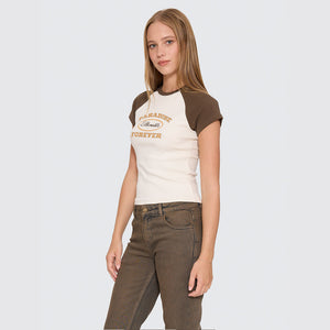 THRILLS Women's Last Stop Raglan Club Tee - Heritage White