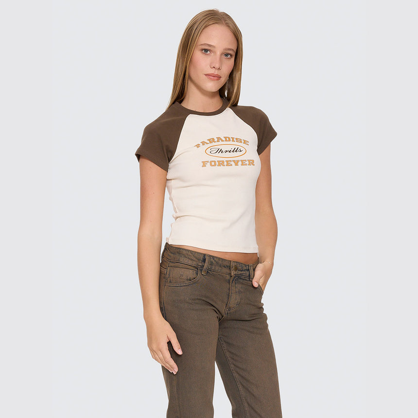 THRILLS Women's Last Stop Raglan Club Tee - Heritage White