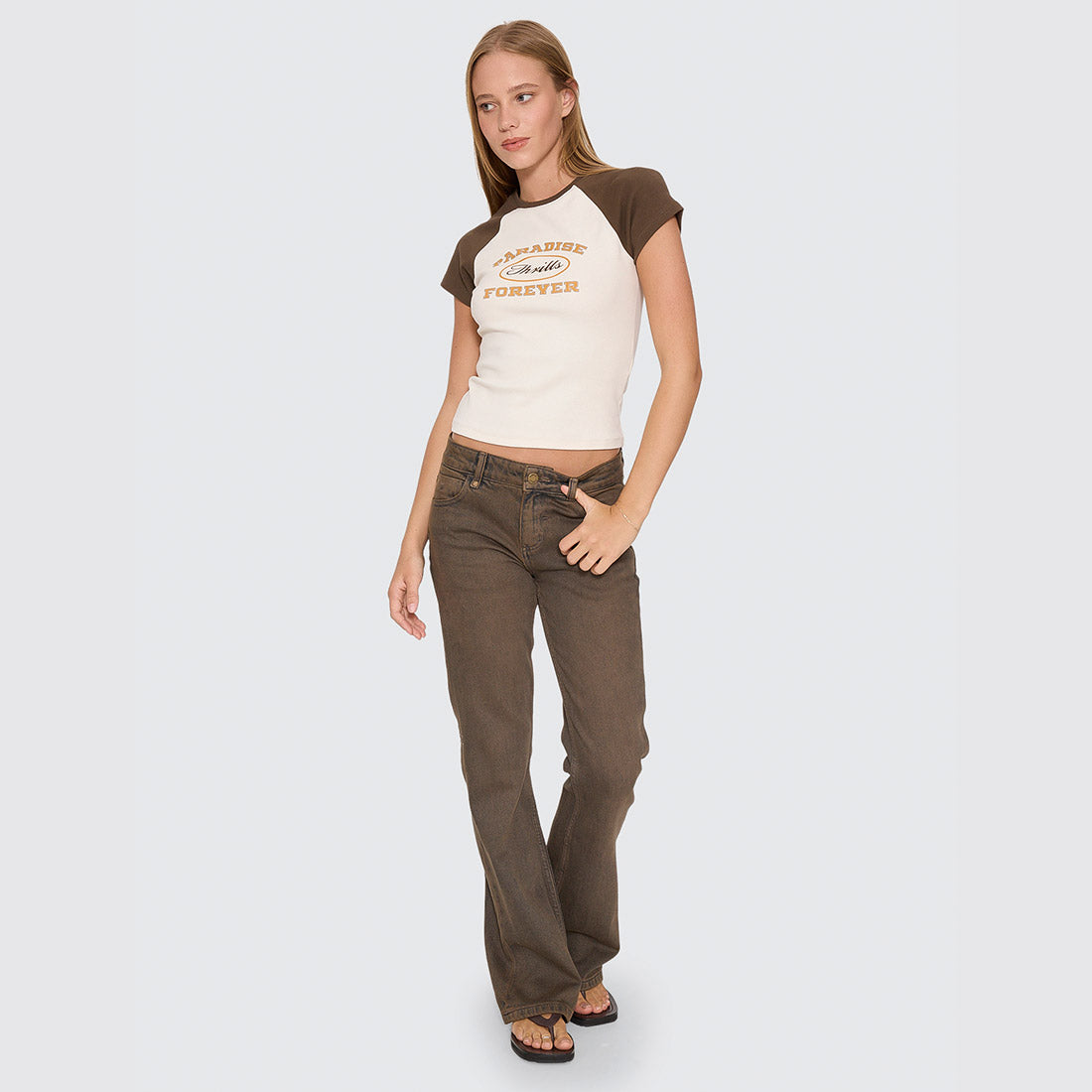 THRILLS Women's Last Stop Raglan Club Tee - Heritage White