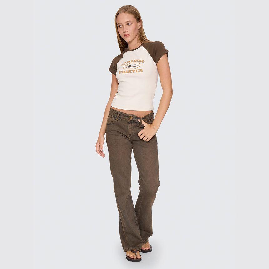 THRILLS Women's Last Stop Raglan Club Tee - Heritage White
