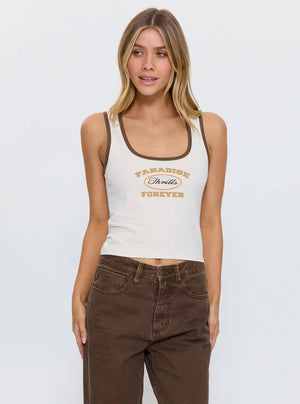 THRILLS Women's Last Stop Square Neck Tank - Heritage White