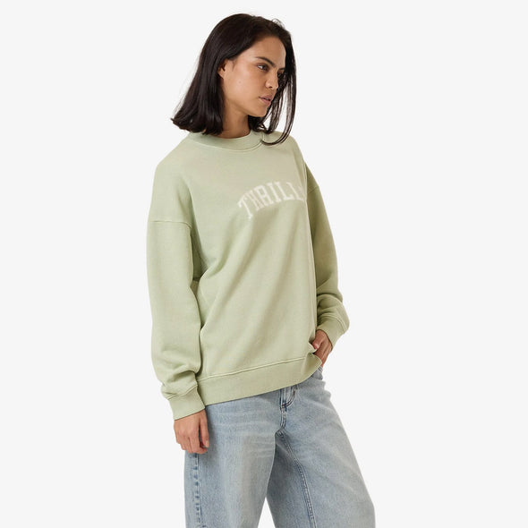 THRILLS Women's Line Up Cocoon Panel Crew - Mist Green