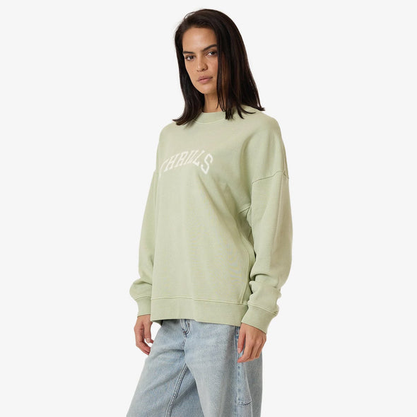 THRILLS Women's Line Up Cocoon Panel Crew - Mist Green