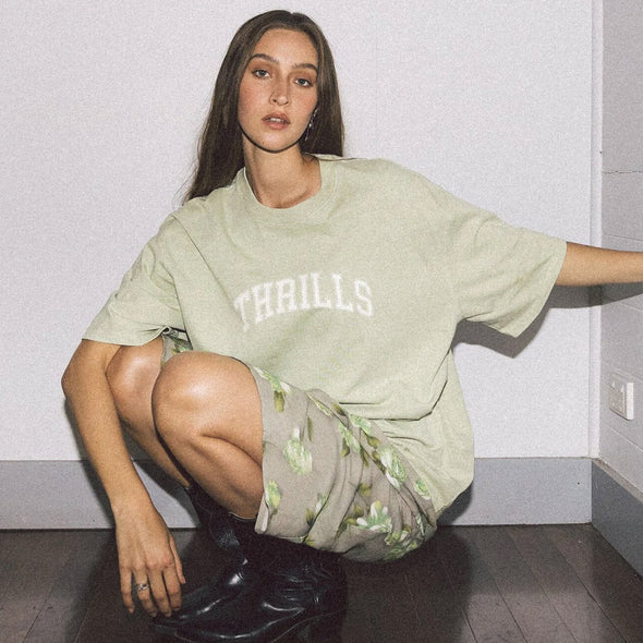 THRILLS Women's Line Up Oversized Tee - Mist Green