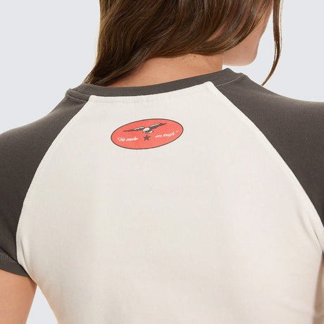 THRILLS Women's Make Em Tough Raglan Club Tee - Dirty White