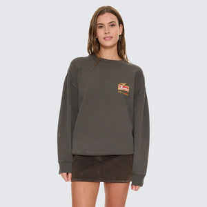 THRILLS Women's Make Em Tough Slouch Crew - Merch Black