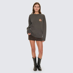 THRILLS Women's Make Em Tough Slouch Crew - Merch Black