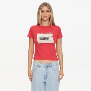 THRILLS Women's Metal & Dust Boy Tee - Flame Red