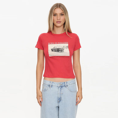 THRILLS Women's Metal & Dust Boy Tee - Flame Red