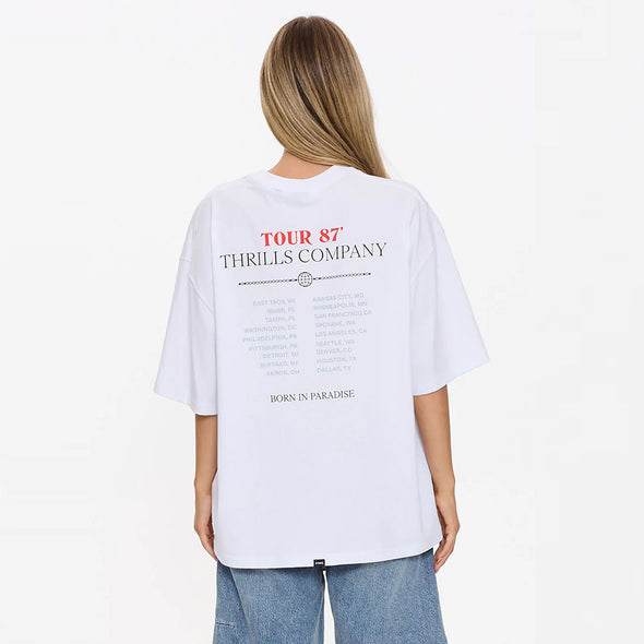 THRILLS Women's Metal & Dust Oversized Tee - White