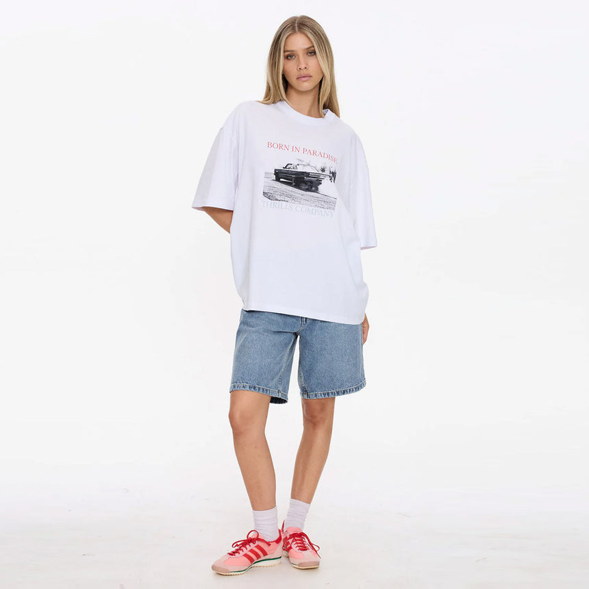 THRILLS Women's Metal & Dust Oversized Tee - White