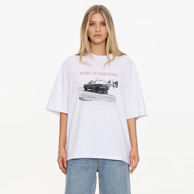 THRILLS Women's Metal & Dust Oversized Tee - White