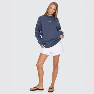 THRILLS Women's Minimal Thrills Slouch Crew - Heritage Navy