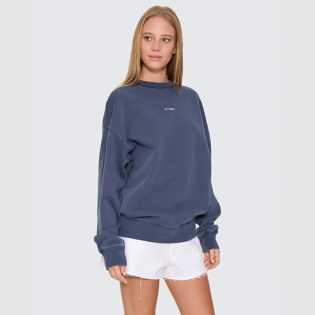 THRILLS Women's Minimal Thrills Slouch Crew - Heritage Navy