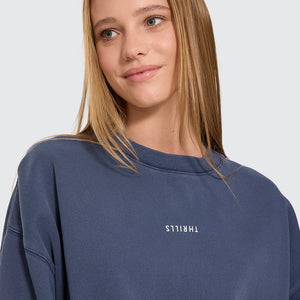 THRILLS Women's Minimal Thrills Slouch Crew - Heritage Navy